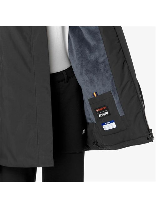 Giaccone lungo sophie donna Warm Ott. colore black K-WAY | SOPHIE SOFT TOUCH MARAL8